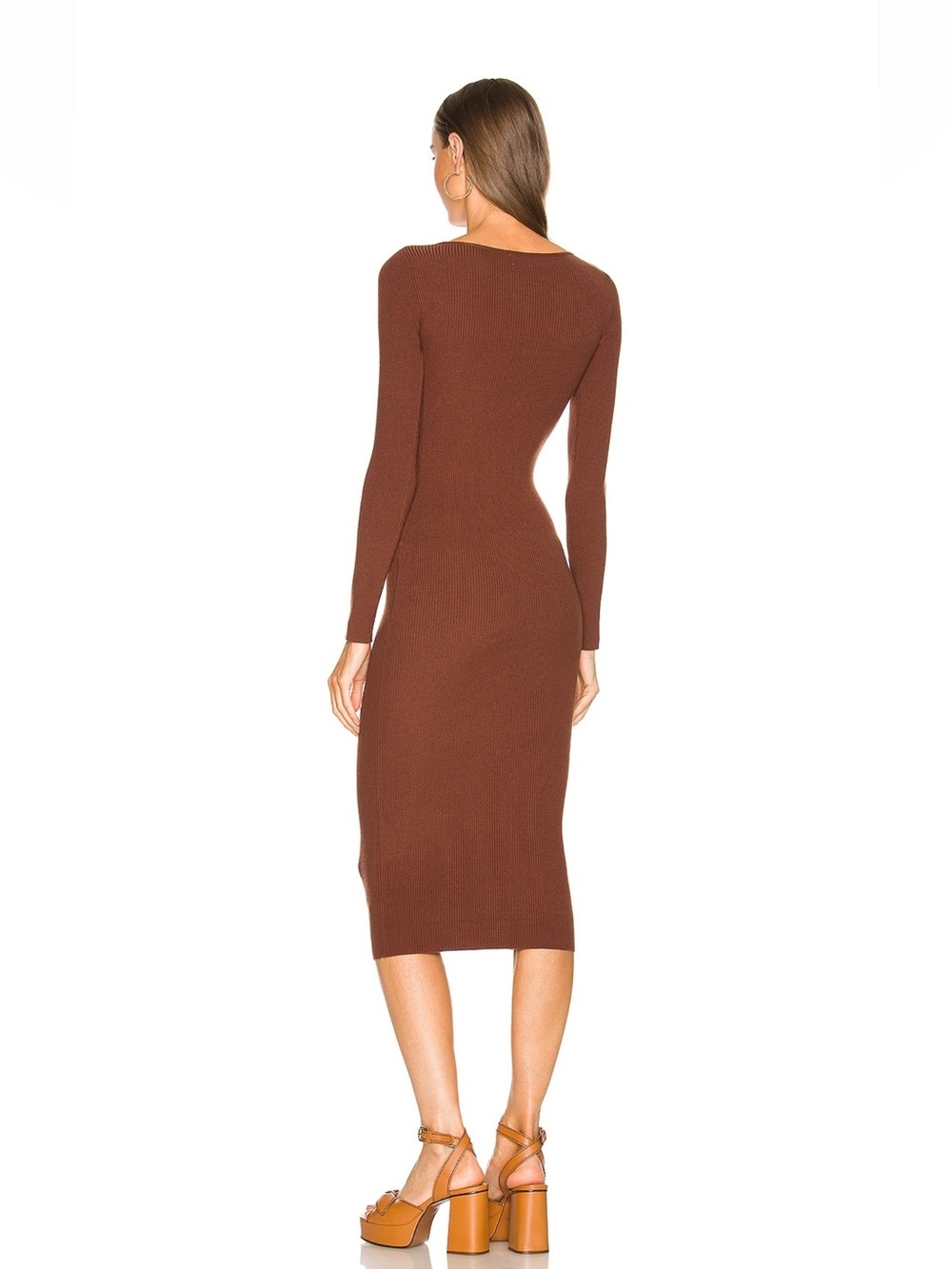 LPA Revolve Auburn Sweater Dress in Chocolate Size small NWOT - Picture 3 of 8